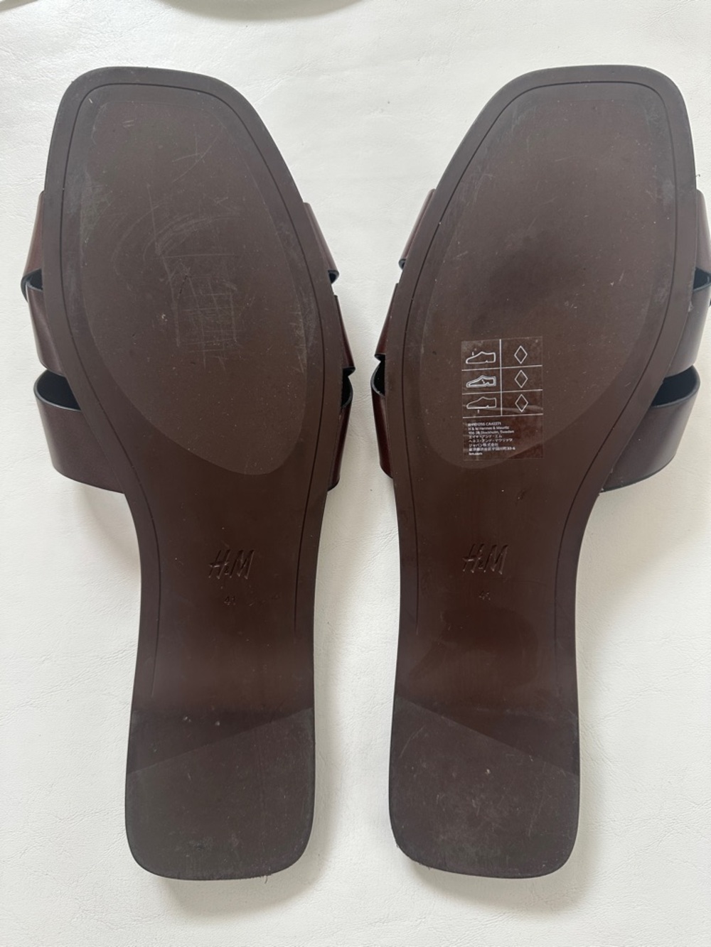 H&M NWOT Brown Braided Slide Sandals Size 10 - Picture 2 of 2